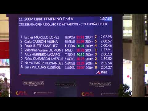Cto. España Open Absol. Palma - 200 Libre Fem. Final A - 30 03 23