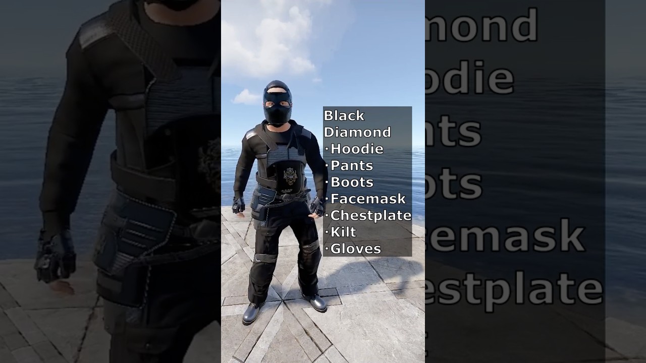 Rust Black Diamond Full Armor Set #rust #rustshorts