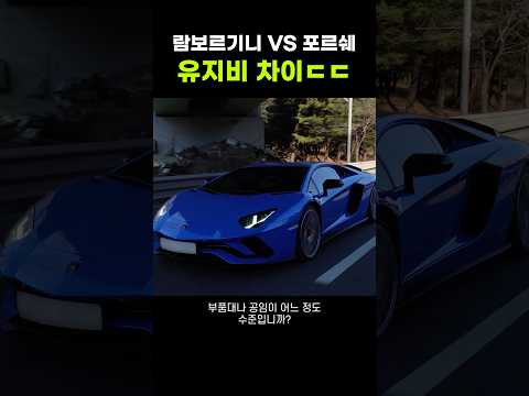 림보르기니와 포르쉐의 유지비 차이ㄷㄷㄷ