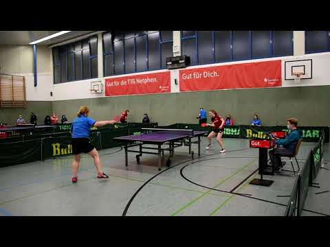 Angelina Baldus - Andrea Behrens ( TV Dellbrück ) am 05.03.2022: 8:11, 11:6,  7:11, 11:7 und 8:11