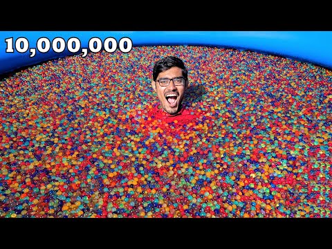 10 Million Orbeez in Swimming Pool | 10,000,000 पानी की गोलियों का पूल | Super Experiment