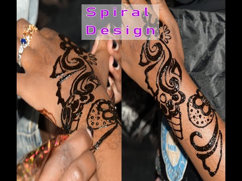 HENNA; INDIAN, SUDANESE, ARABIC HENNA DESIGN | SPIRAL HENNA PATTERN | BEAUTY BOOTH
