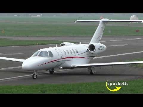Brand New Cessna Citation CJ4 N22UB - Loud Take off - Gloucestershire Airport