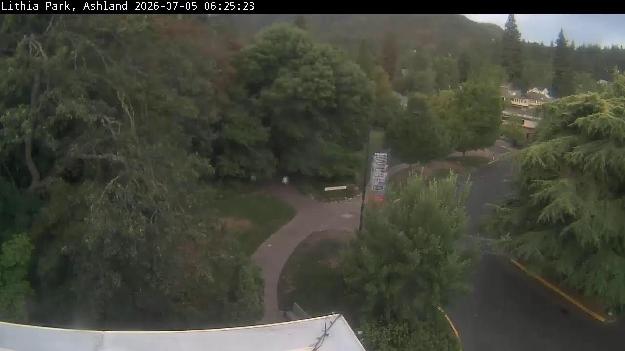 Live webcam view of Vista de la entrada al Lithia Park