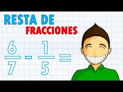 RESTA DE FRACCIONES CON DIFERENTE DENOMINADOR Super facil