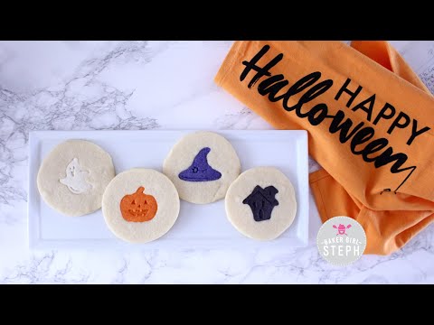 HALLOWEEN STAMP SUGAR COOKIES || Halloween Recipe
