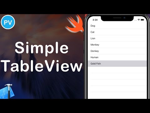 How to Create Simple TableView in Xcode 11 (Swift 5)