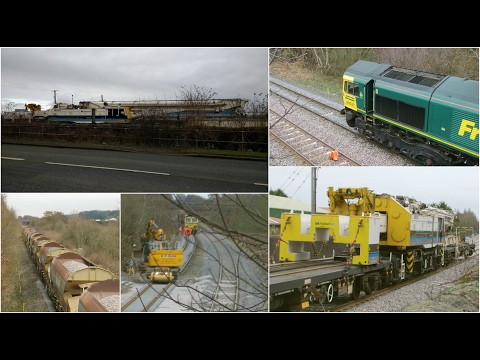 Mostyn 19.2.2017 - Kirow Crane DRK 81613 & Freightliner Class 66's at engineering works