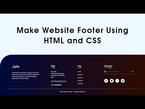 How To Make Animated Website Footer Design Using HTML And CSS Step by Step Tutorial