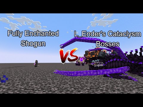 Fully Enchanted Shogun vs L_Ender's Cataclysm Bosses  Minecraft  Mob Battle