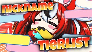 ≪TIERLIST≫ ranking ALL of my nicknames