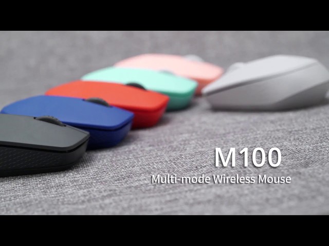 Mouse ottico wireless silenzioso Rapoo M100 1300 DPI grigio chiaro video