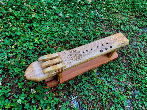 Hawaiian Mango Native American Style Triple Drone Flute - F# 432 Htz