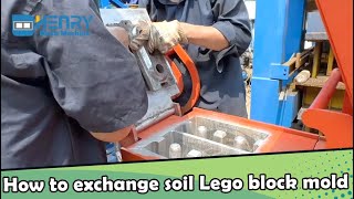 How to exchange soil Lego interlocking block mold to make full earth interlock brick by U shape ?