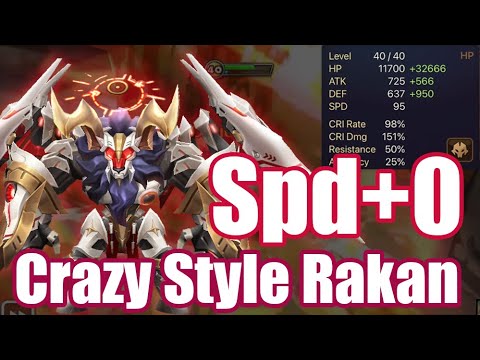 Speed+0, Crazy Style Rakan Debut🤣🤣🤣【Summoners War RTA】