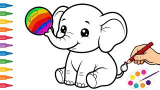 Easy Elephant Coloring Page | Fun & Relaxing Coloring for All Ages