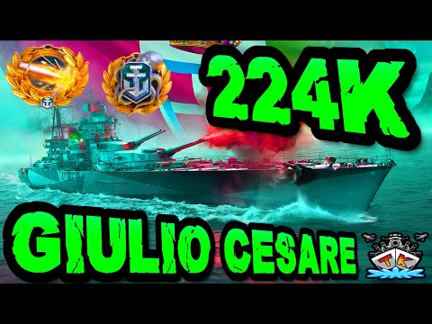 Giulio Cesare drückt 224K *MONSTER T5 BB* ⚓️ in World of Warships 🚢