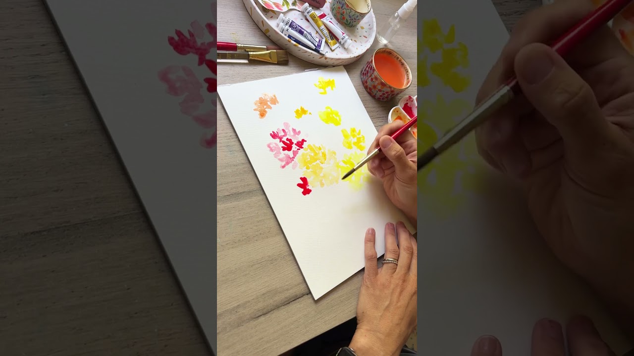How to paint a bright bouquet of watercolor flowers