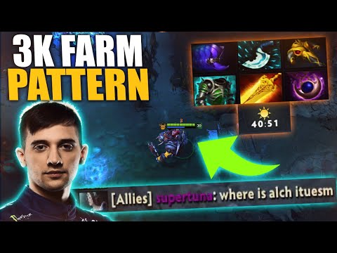 Arteezy: Someone stole Alch items or what? 3K MMR farm pattern?