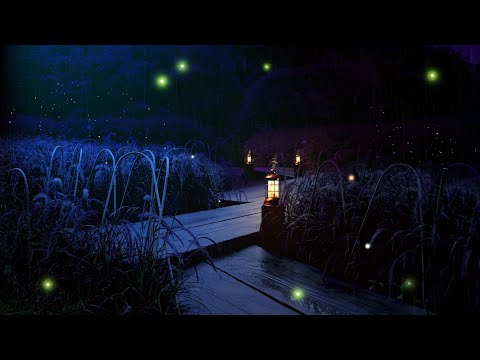 Night Ambient Sounds, Frogs & Crickets After Rain, Swamp Sounds for Deep Sleep