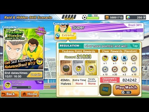 Tips Skill Knowledge ~ Natureza Brazil WY - Captain Tsubasa Dream Team INDONESIA