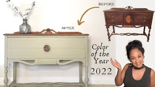 Making An Old Buffet Look Modern | Using Latex Paint On Furniture