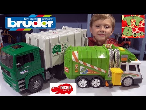 CARS TOYS BRUDER GARBAGE TRUCK | Брудер Мусоровоз Машинки Обзор Игрушек и Развлечения для детей