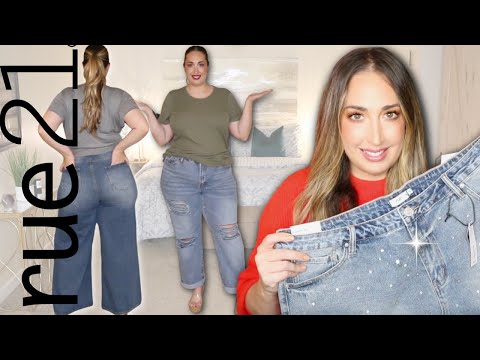 BEST DENIM TRENDS FOR FALL 2022 | Rue21 Plus Size Try On Haul