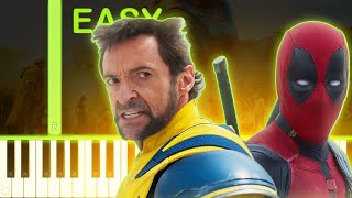 Deadpool & Wolverine Trailer Theme Song - EASY Piano Tutorial