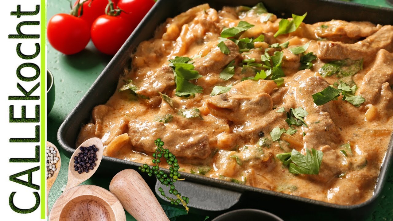 SCHWEINEGESCHNETZELTES MIT CHAMPIGNONS - Einfache Rezepte