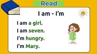Reading for kids | Am - Is - Are | Verb to be