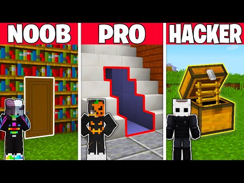NOOB vs PRO vs HACKER: GİZLİ ODA YAPI KAPIŞMASI! - Minecraft