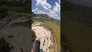 Action of a crazy man! 🤯😱 Flying over people with a Kite