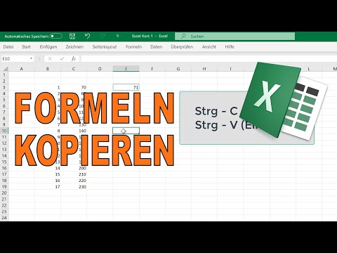 Excel Formeln mit Copy and Paste kopieren und einfügen - SCHNELLE Anleitung