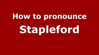 How to pronounce Stapleford
