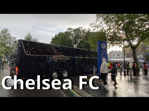 Chelsea vs Leicester City coaches arrival to Stamford Bridge 18 May 2021