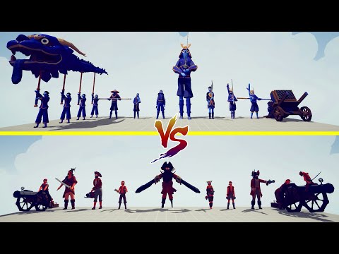 PIRATE TEAM vs DYNASTY TEAM | Totally Accurate Battle Simulator - TABS
