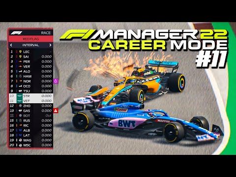 *STOP* 🔴 FIRST EVER RED FLAG 🔴 F1 MANAGER 22 CAREER MODE Part 11