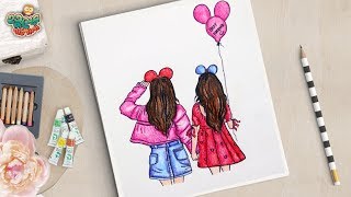Friendship Day Drawing  How to draw Best Friend