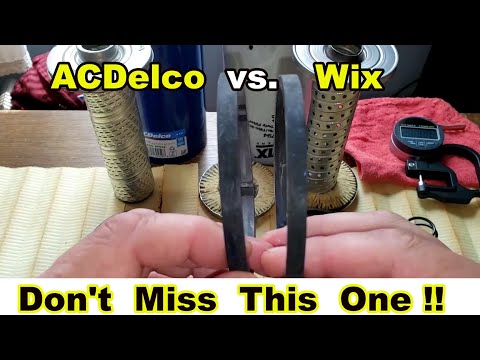 ACDelco PF932 Oil Filter vs. Wix 51794 Oil Filter Cut Open Comparison