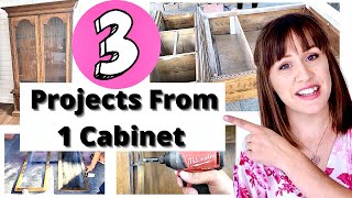 Upcycling An Old Dysfunctional Cabinet Into 3 New Useful Pieces