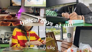 study vlog ♡ uni diaries: typical days of a uni student—study, eat, sleep, & repeat 📖🥱