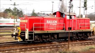 preview picture of video 'DB 296060-7 moves around in Seelze Rangierbahnhof on 17 April 2013'
