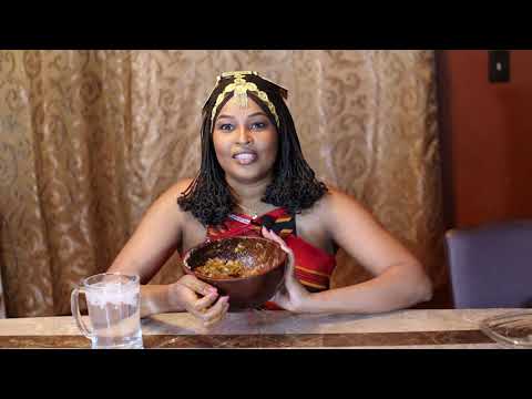Tukusha kunama traditional food with dry okra (wekrta alaba) mukbang