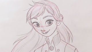 How to Draw Anna from Frozen 2 l #DrawWithDisneyAnimation