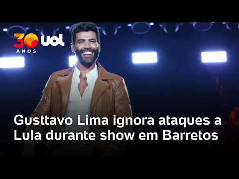 Gusttavo Lima ora em Barretos, ignora ataques a Lula e faz piadas no palco: veja como foi show