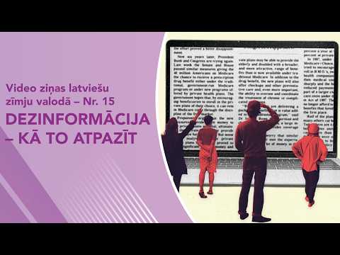 Videoziņas Nr. 15 “Dezinformācija – kā to atpazīt”