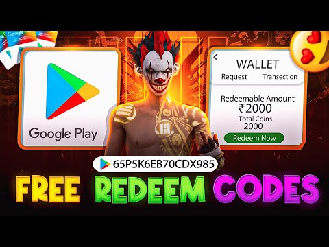 Free Fire Redeem Code Today 🔥 Free Redeem Code 💎😱 2000 ₹/-Free Redeem Code 😎 