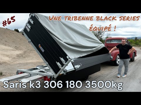 Remorque Tri-benne SARIS - K3 306 - 306 x 184 - PTAC : 2700 kg - 2 Essieux - Freinée - Référence PW3.3_5