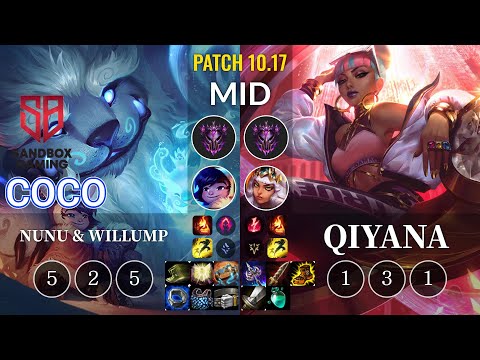 SB Coco Nunu & Willump vs Qiyana Mid - KR Patch 10.17